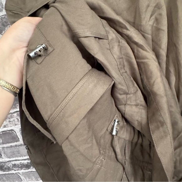 J. Jill Khaki Utility Jacket brown green tencel - Picture 9 of 9